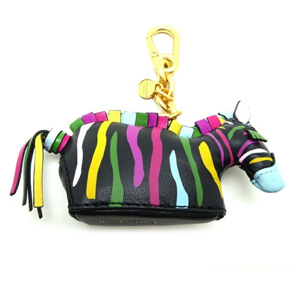 KATE SPADE Ziggy Zebra Embellished Bag Charm Women's/Men's Leather Multi - Picture 2 of 6